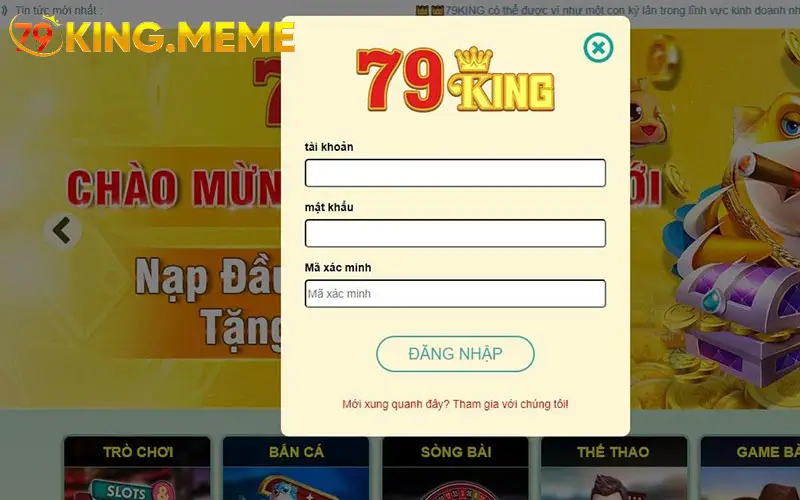 Người chơi có thể thay đổi mật khẩu 79king